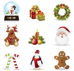 Christmas icons set