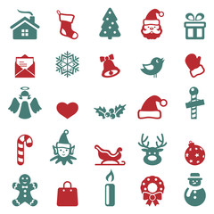 Christmas icons set