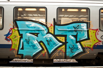graffiti sur un train