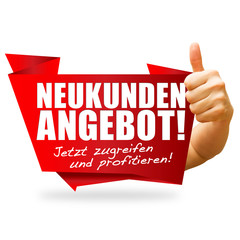 Neukundenangebot! Button, Icon