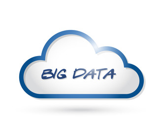 big data cloud illustration design