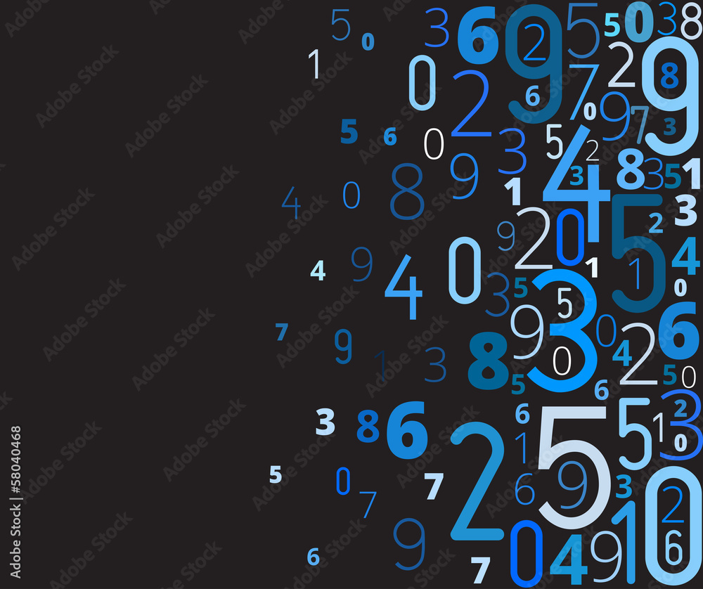 Poster vector background from numbers