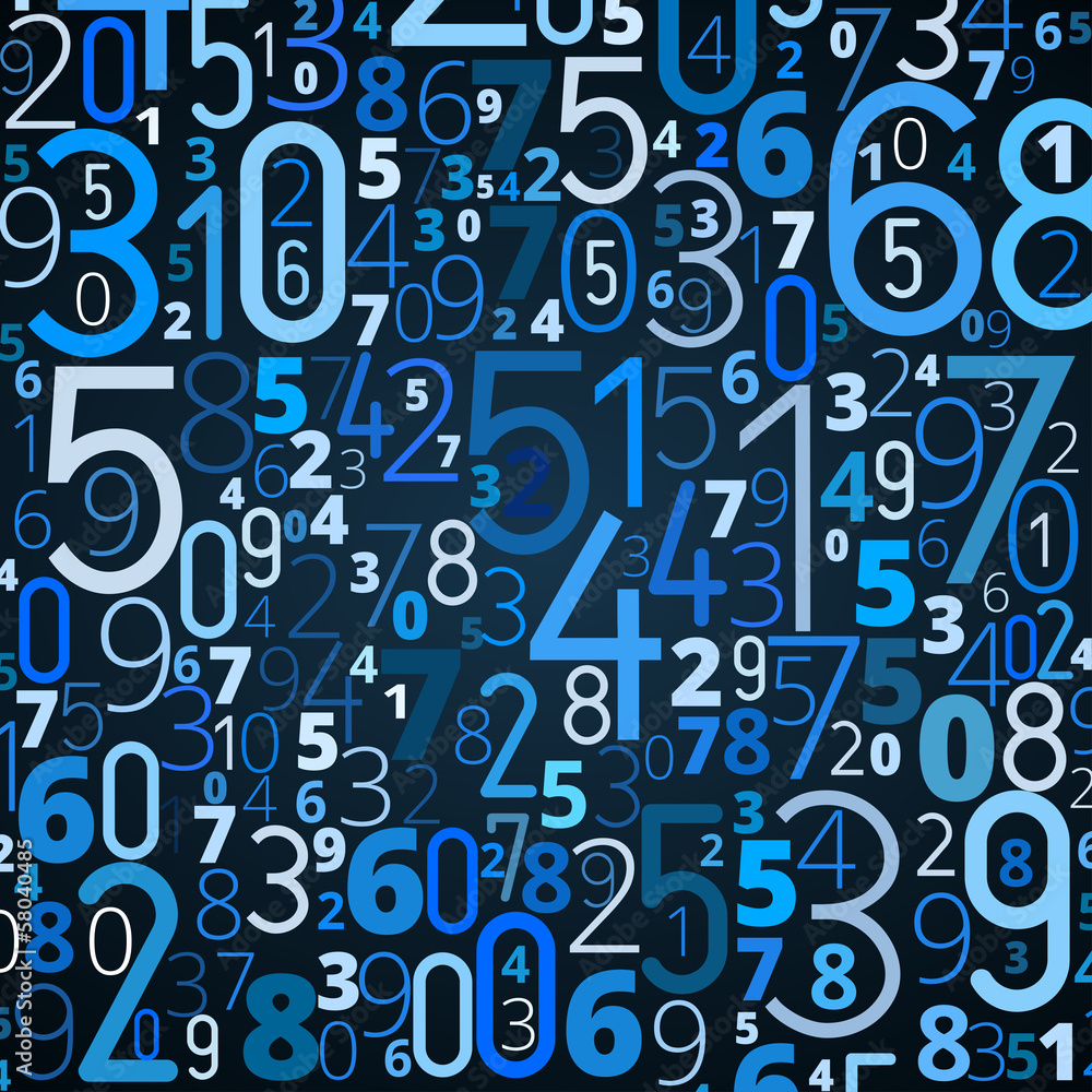 Poster vector background from numbers