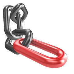 3d chain with red part