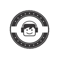 Obraz premium avatar portrait picture label