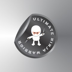 white ninja sticker