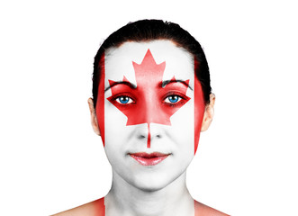 Face with the Canadian flag