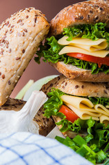 Natural theme od sandwich