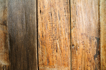 Close up brown wooden fence