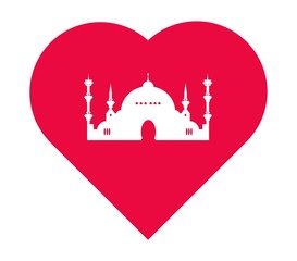 Mosquée dans un cœur