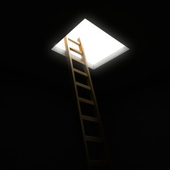 Exit from the dark using ladder © koya979