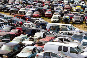 Fototapeta premium Auto Salvage Yard Junkyard