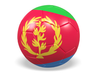 Football/soccer ball with a Eritrea flag.