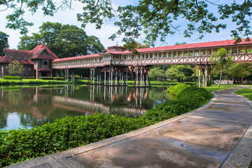 Bridge construct for connect two building directly across canal