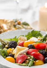 closeup of colorful salad