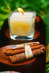 spa aromatherapy on background