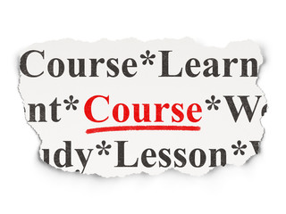 Education concept: Course on Paper background