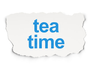 Timeline concept: Tea Time on Paper background