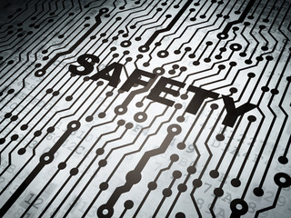 Fototapeta premium Privacy concept: circuit board with Safety