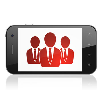 Business concept: Business People on smartphone