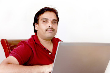 Happy and Succesfull middle age man