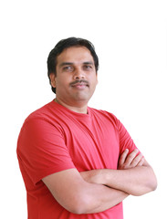 Indian Middle age successful smiley man