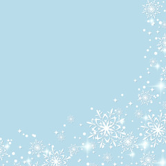Fototapeta na wymiar Christmas vector background with snowflakes and stars