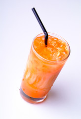 Fruit drink on background