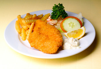 Fish & chips and background
