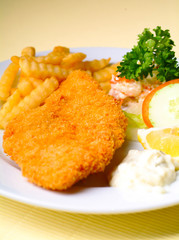 Fish & chips and background