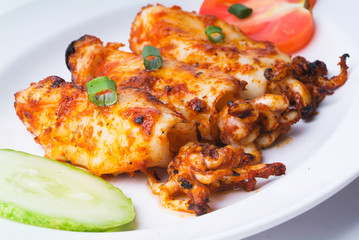 Squid, Grilled Squid asia food