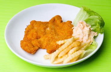 chicken chop on background