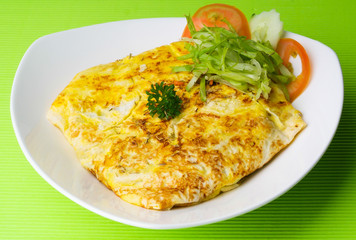 omelet with rice and fish sauce spicy.