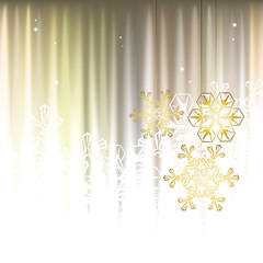 Winter background, snowflakes - vector illustration