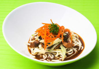 noodles on background asia food.