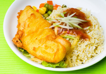 fried rice. a series of nine Asian food dishes.