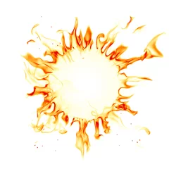 Papier Peint photo Lavable Flamme Soleil de couronne