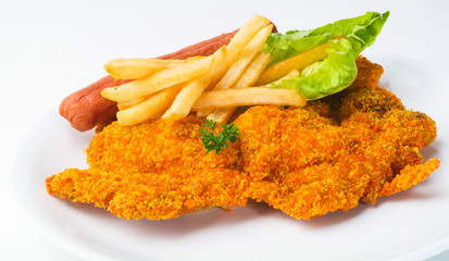 chicken chop on background