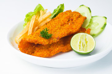Fish & chips and background