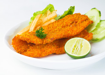 Fish & chips and background