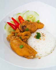 Chicken with rice and vegetables