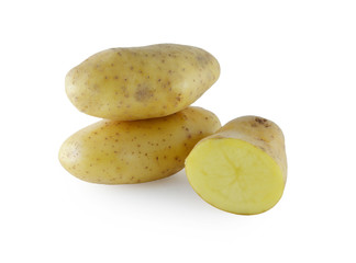 Potatoes isolated on white background