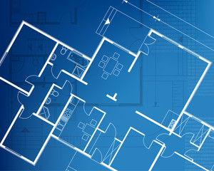 architectural background blueprint. vector illustration