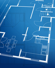 architectural background blueprint. vector illustration