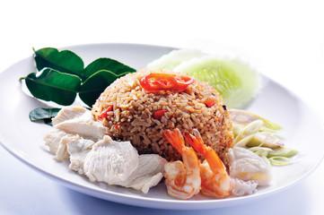 fried rice. Part of a series of nine Asian food dishes.