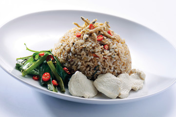 fried rice. Part of a series of nine Asian food dishes.