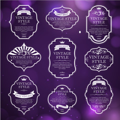Vintage labels vector set