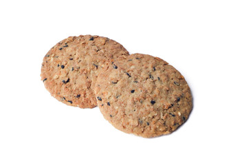 oats cookies isolated on background