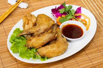 chicken wings with a background