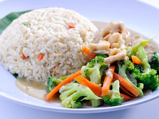 fried rice. Part of a series of nine Asian food dishes.